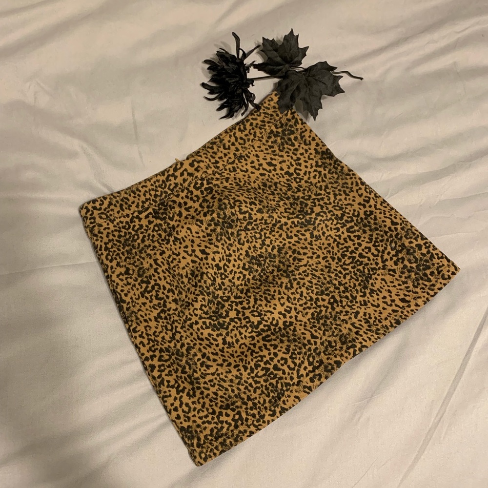 NWOT. Animal Print Mini Skirt